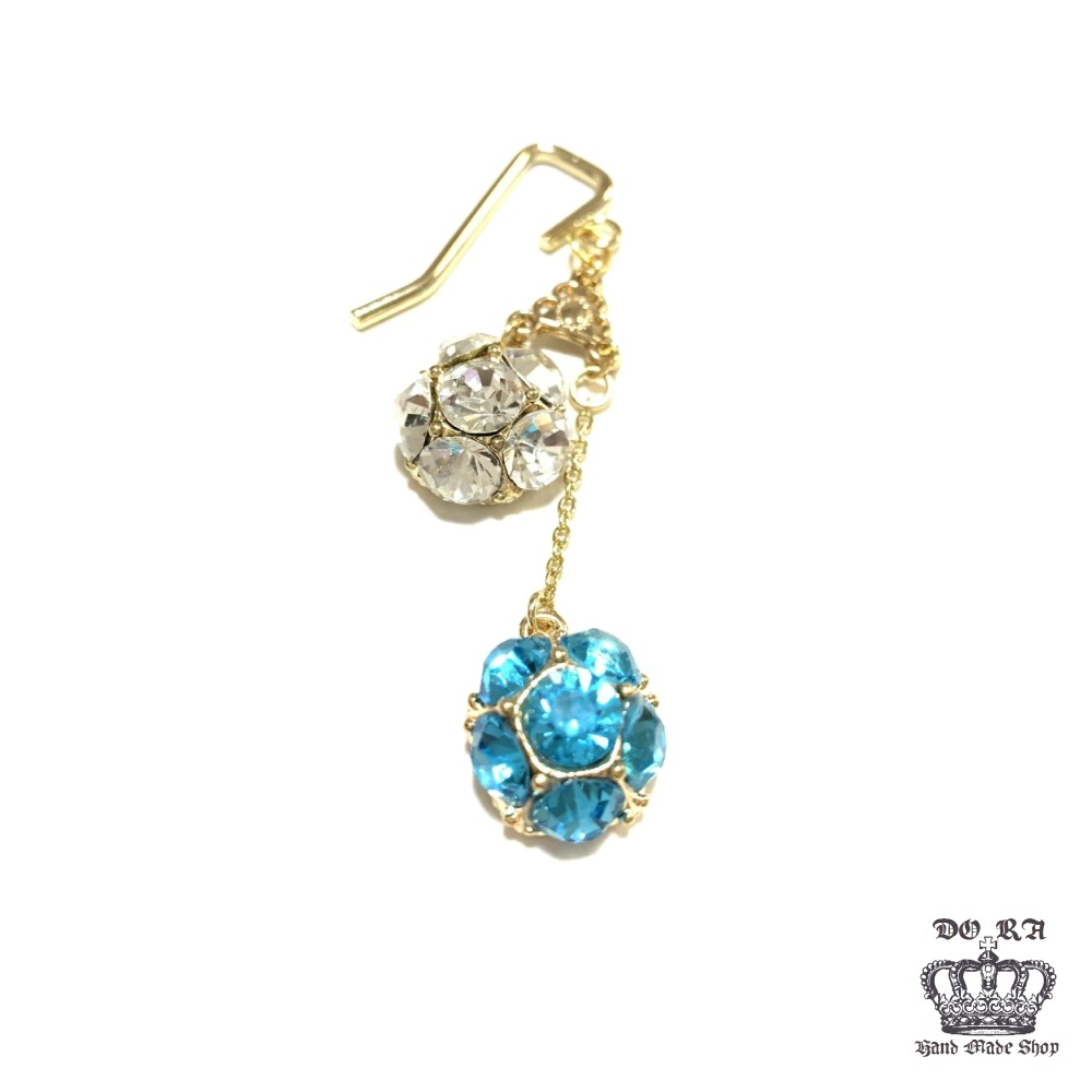 快コイメージ ガラスストーンのポニーフック