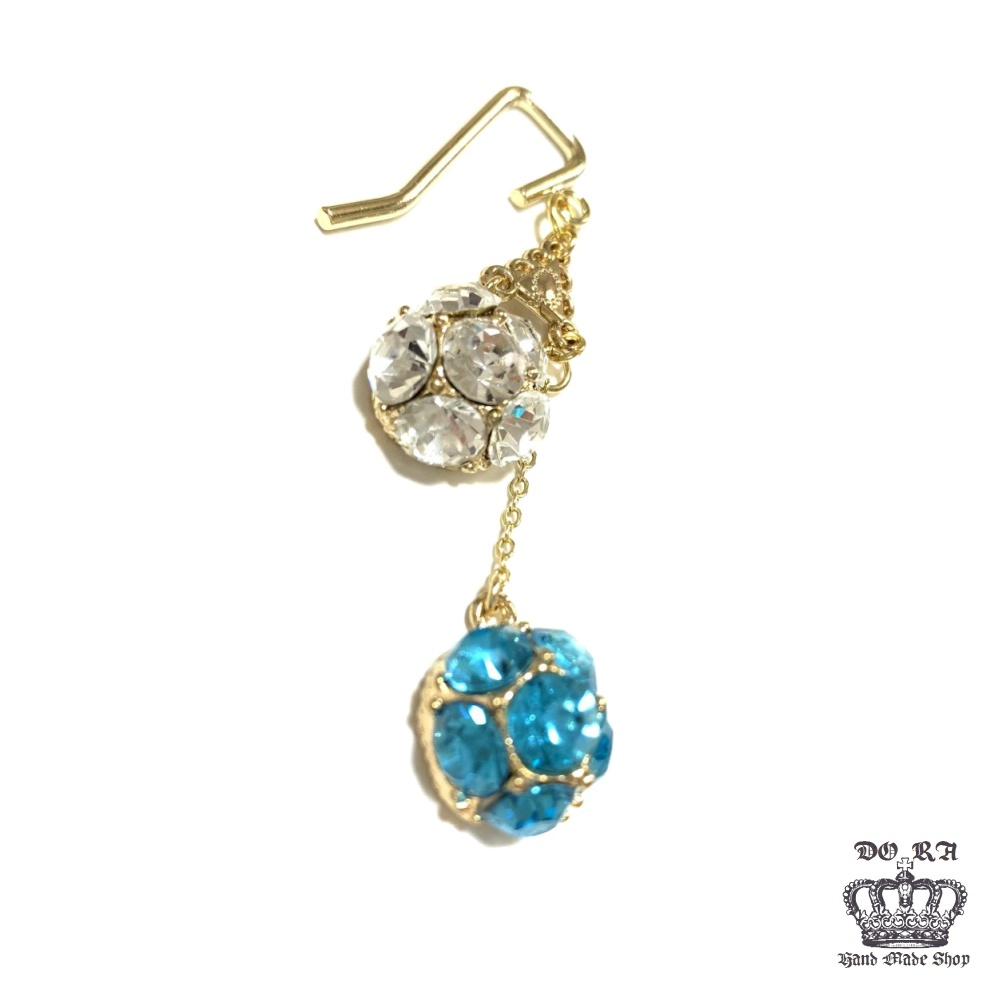 快コイメージ ガラスストーンのポニーフック