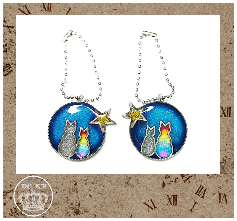 星空にゃんこチャーム 虹灰虹