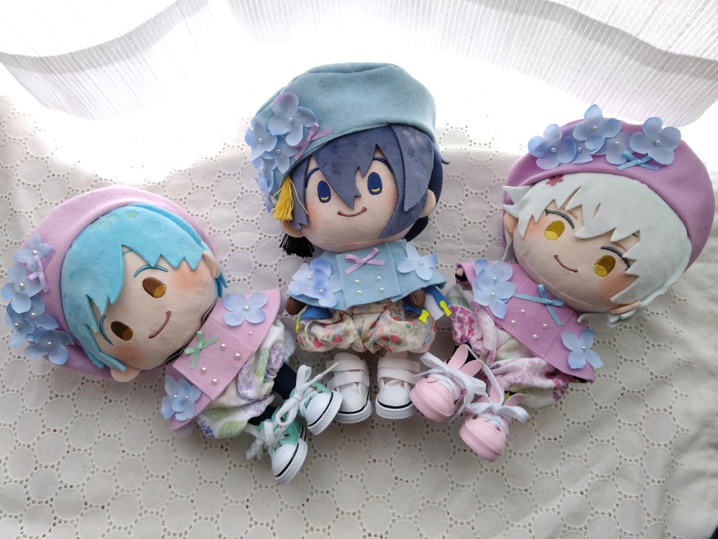 20cmぬい用*あじさいのおようふく(※1色追加しました)