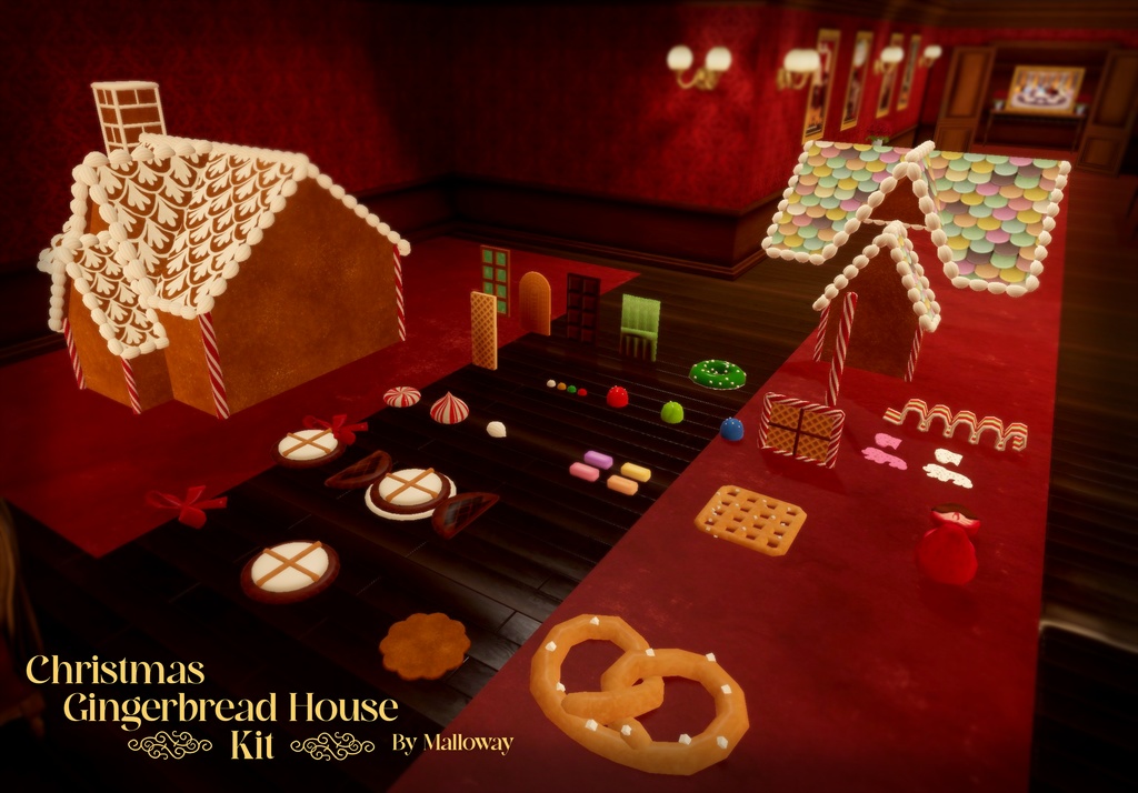 VRChat Christmas Gingerbread House Kit