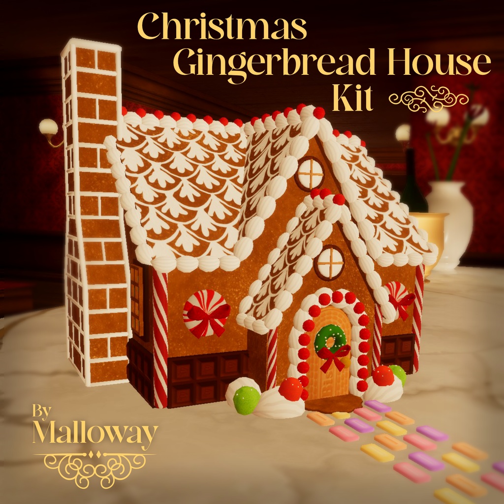 VRChat Christmas Gingerbread House Kit