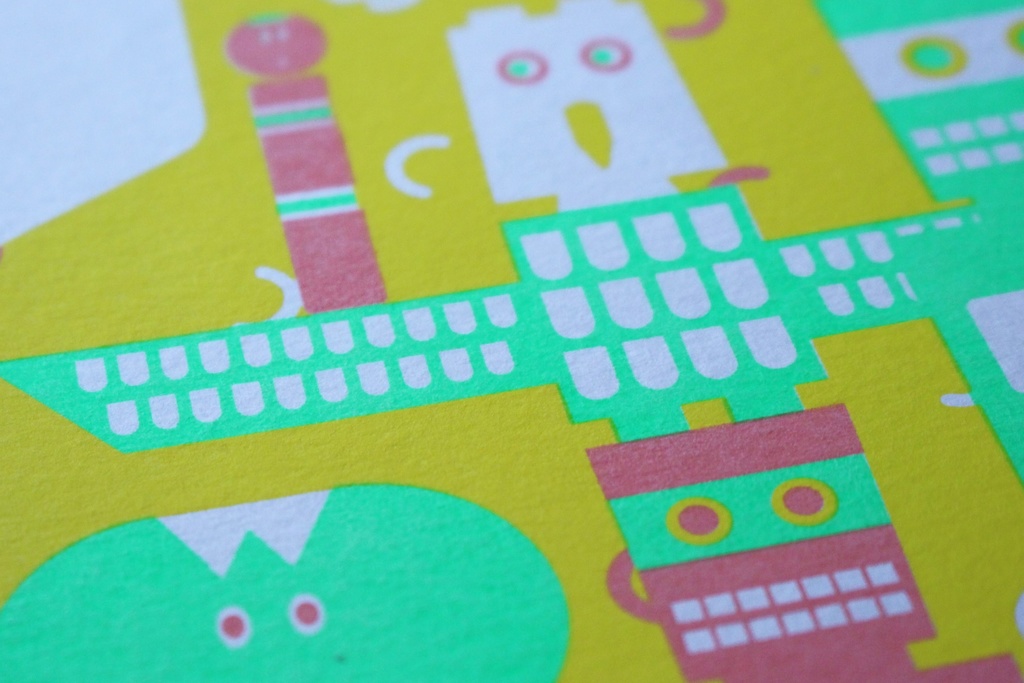 SOCKS原画「こけしとトーテムポール」