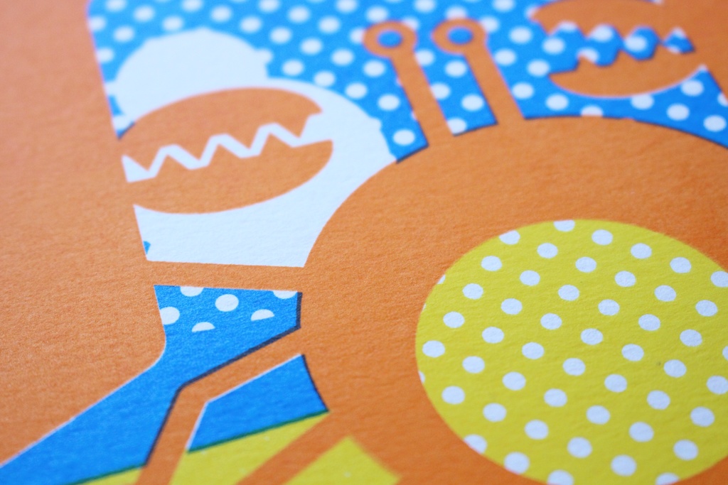 SOCKS原画「サーファーとカニ」