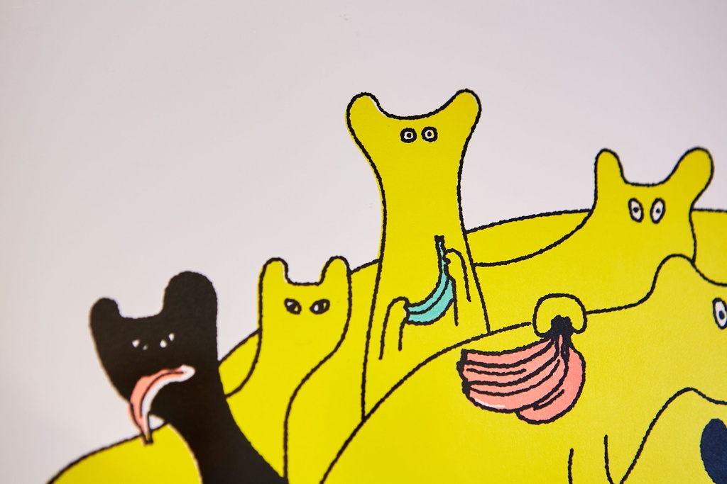 【and FRUITS】原画「バナナ、そして豹たち」