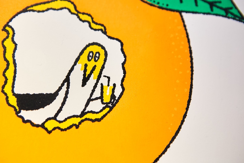 【and FRUITS】原画「オレンジ、そして鳥」