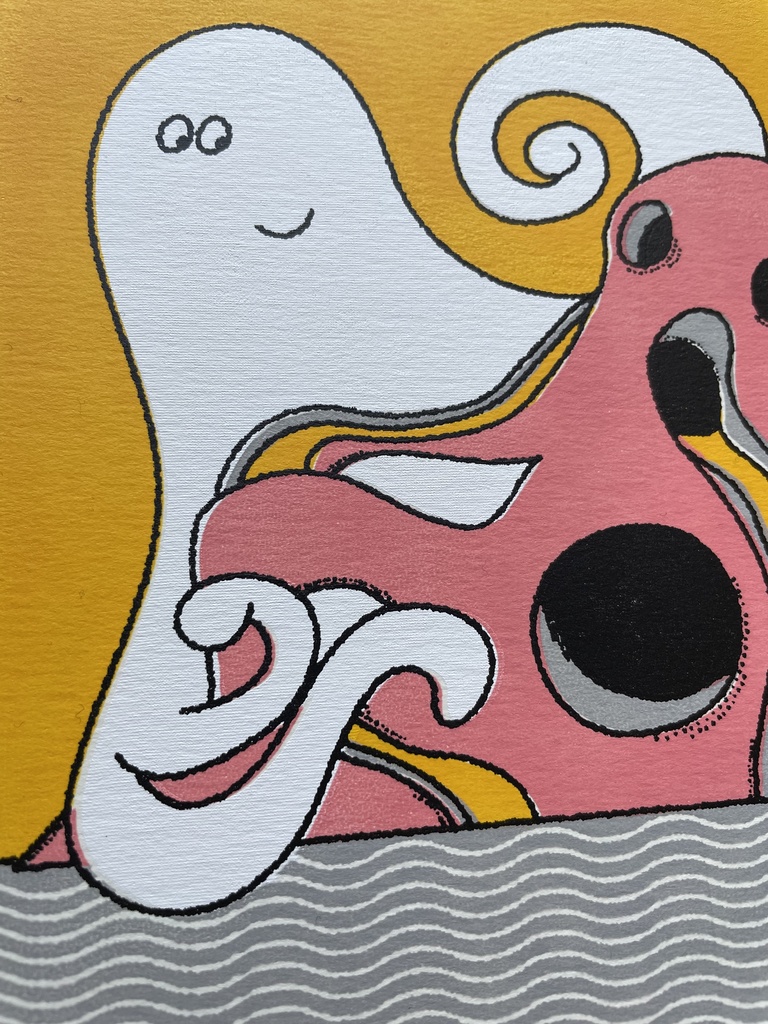 「URBAN YŌKAI」原画『すべり台をだきしめる』