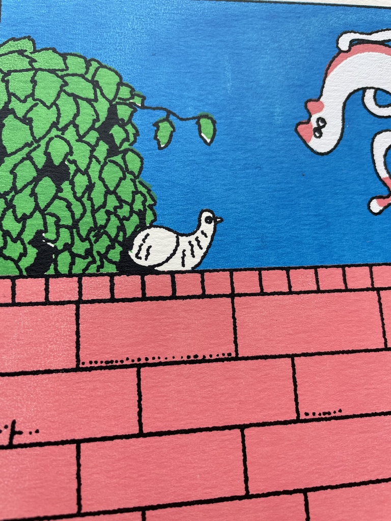 「URBAN YŌKAI」原画『塀の上でおどりだす』