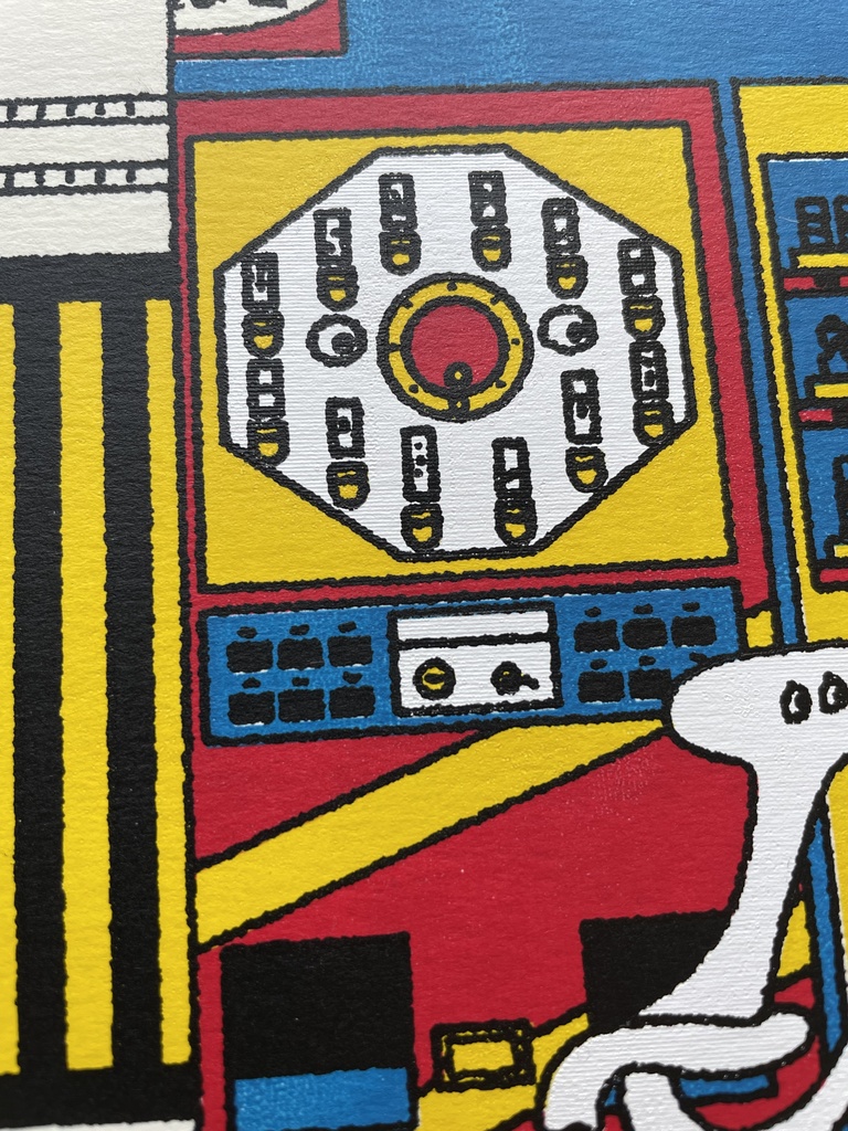 「URBAN YŌKAI」原画『自販機から飲み物をさしだす』