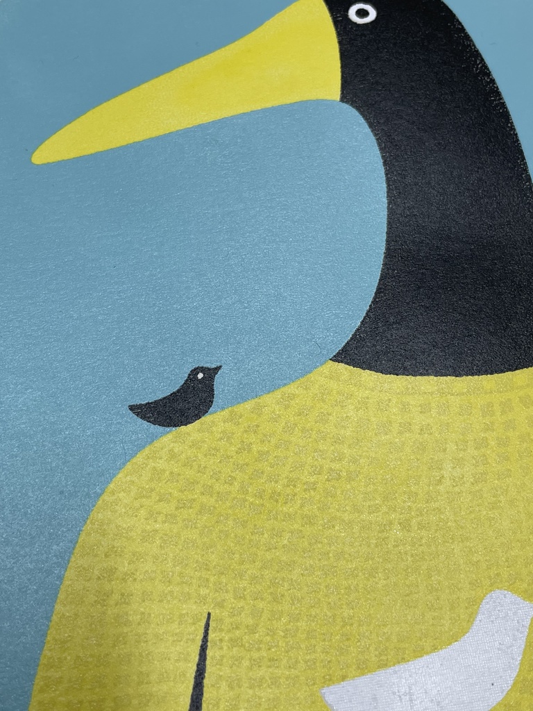 「鳥たち(ふたたび)」原画【セーターにとどまる鳥】