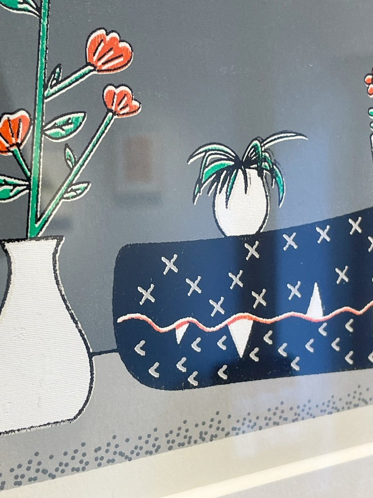 シルクスクリーン原画「いろいろな花瓶」(個展「Timeless?」)