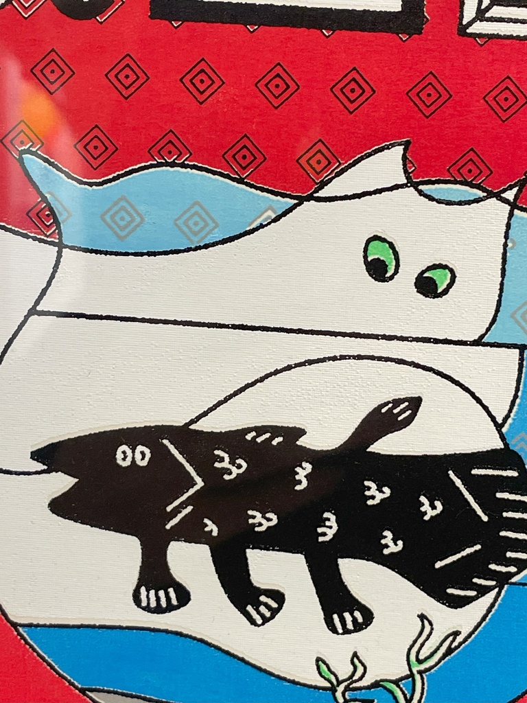 シルクスクリーン原画「おさまりのいい金魚鉢」(個展「Timeless?」)