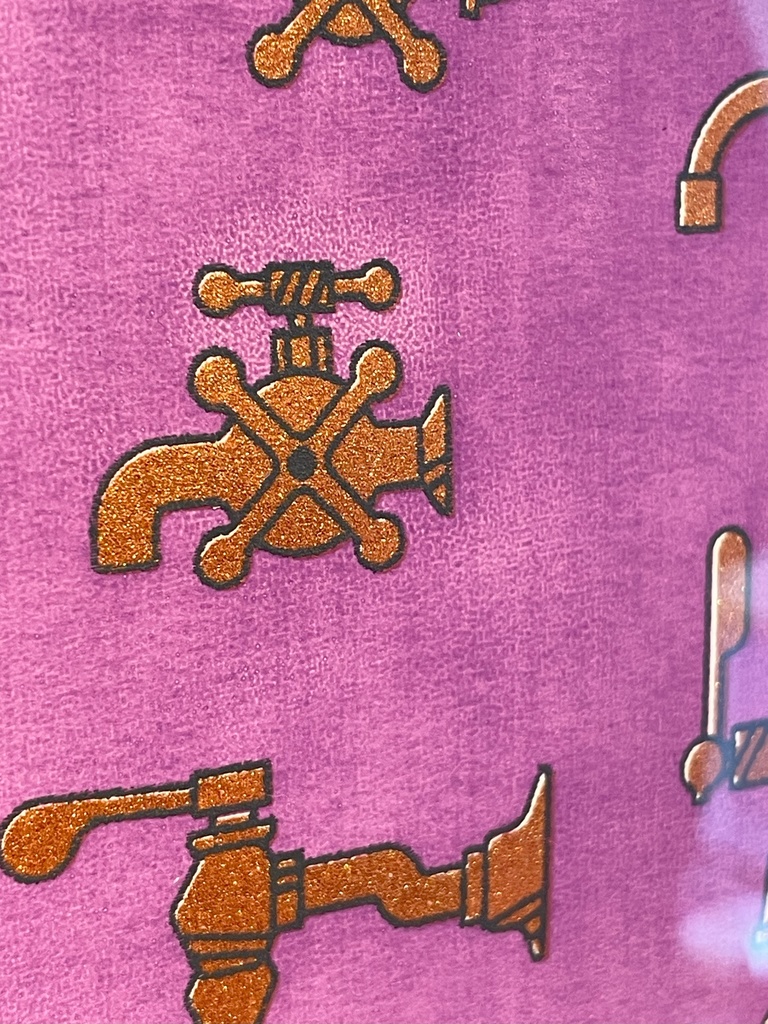 シルクスクリーン原画「蛇口たち」(個展「Timeless?」)