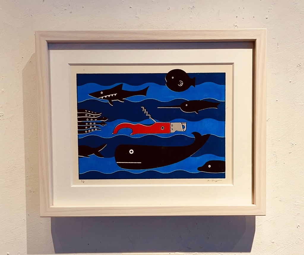 シルクスクリーン原画「栓抜きと缶切り」(個展「Timeless?」)