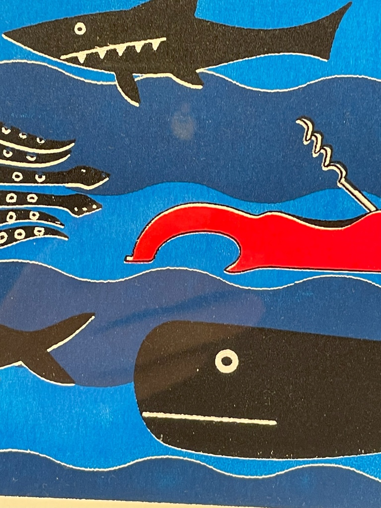 シルクスクリーン原画「栓抜きと缶切り」(個展「Timeless?」)