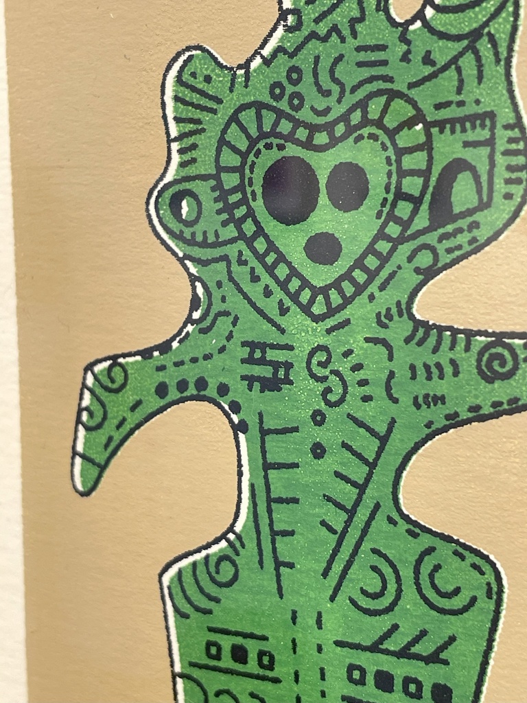 シルクスクリーン原画「コーヒーカップ、総じて土器」