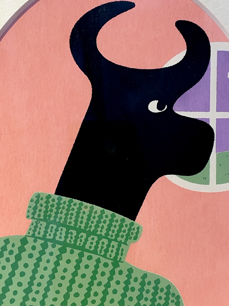 原画「窓の向こうの家」(シルクスクリーン)個展【版画のもと。】より