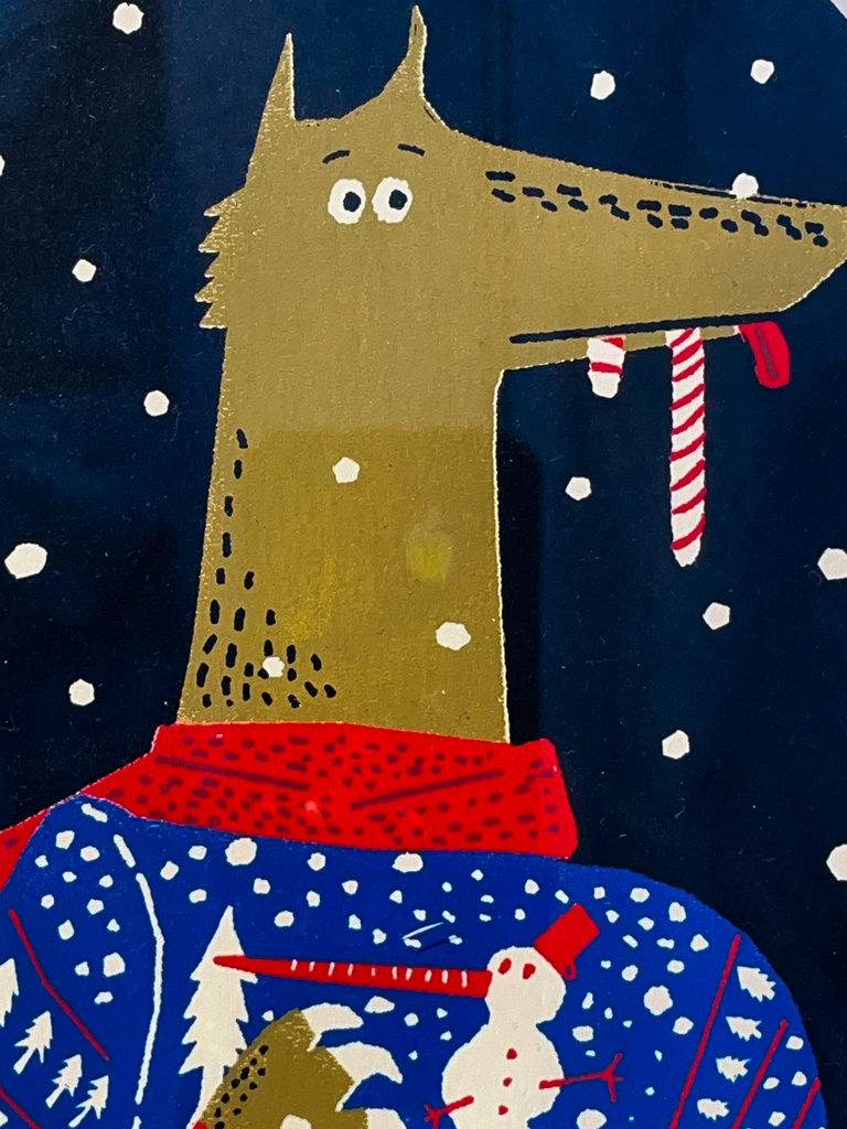 原画「冬のセーター」(シルクスクリーン)個展【版画のもと。】より