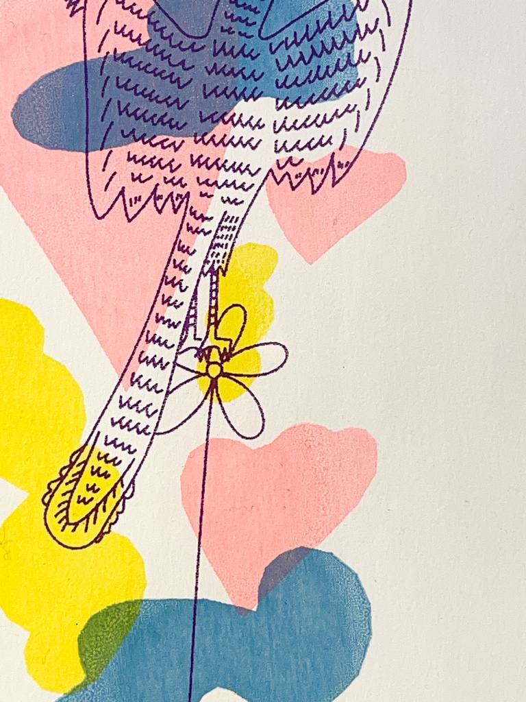 原画「始祖鳥」(シルクスクリーン)個展「版画のもと。」より