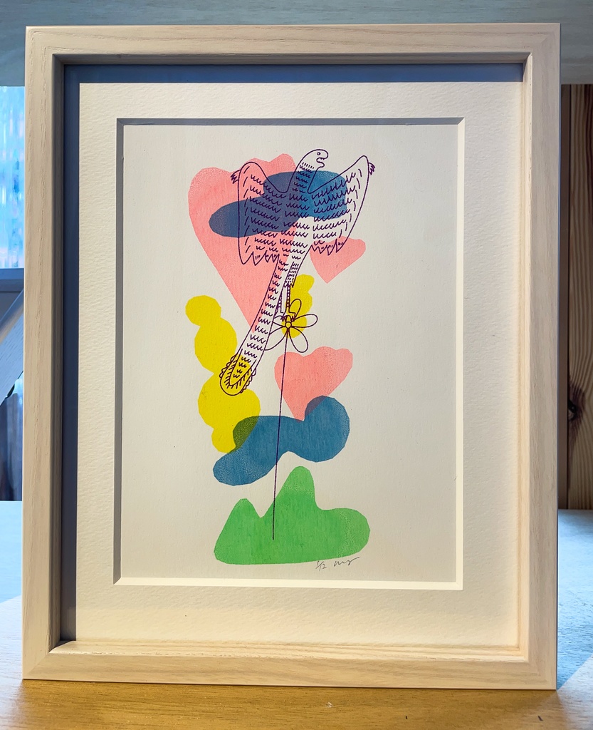 原画「始祖鳥」（シルクスクリーン）個展「版画のもと。」より