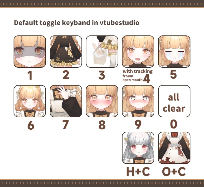 【VTS】Live2dモデル-ピクニックメイド-すず【汎用モデル】