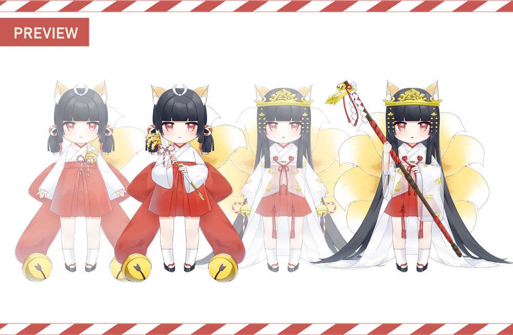 【VTS】Live2dモデル - 狐巫女 - むすび【汎用モデル】