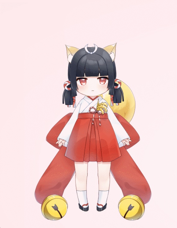 【VTS】Live2dモデル - 狐巫女 - むすび【汎用モデル】