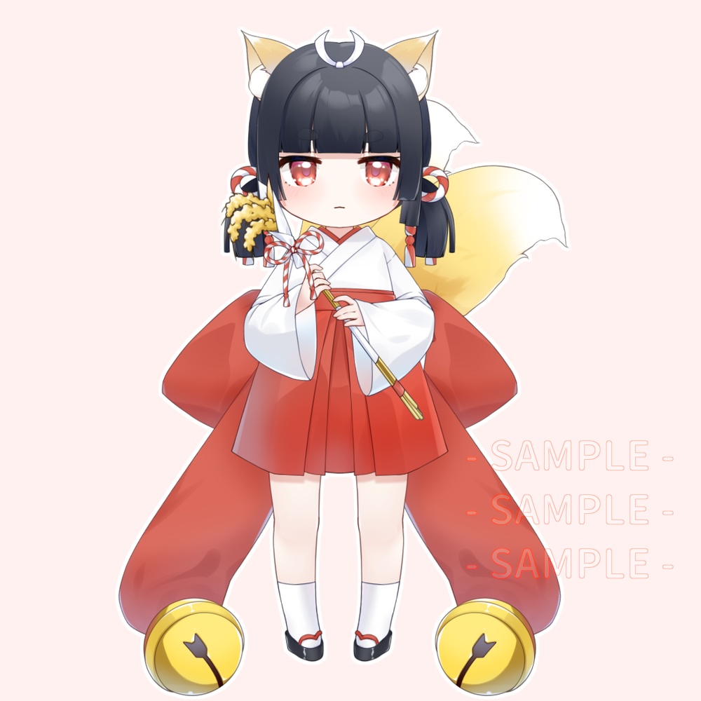 【VTS】Live2dモデル - 狐巫女 - むすび【汎用モデル】