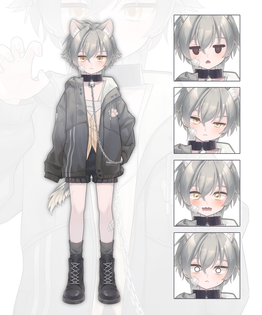 【VTS】Live2dモデル - ちびオオカミ - ハティ【汎用モデル】