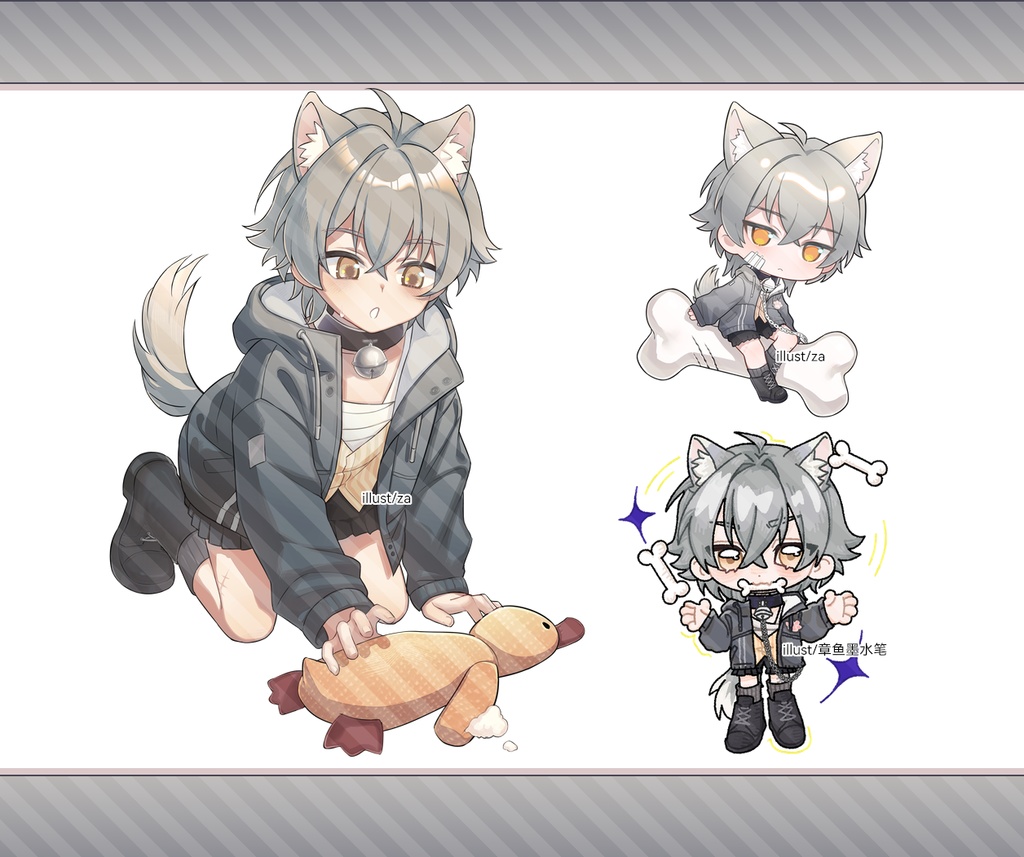 【VTS】Live2dモデル - ちびオオカミ - ハティ【汎用モデル】