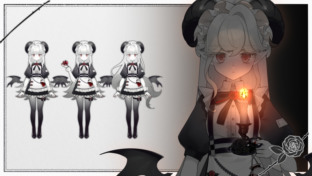 【VTS】Live2dモデル - 悪魔のメイド長 - ネーヴ【汎用モデル】