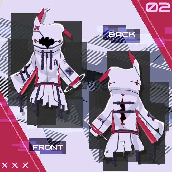 〈XiXi-シキ-〉オリジナル3Dモデル fallback対応