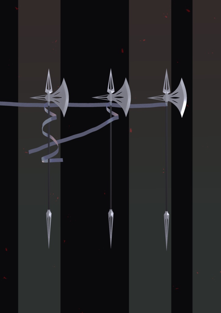 【VRChat向け】オリジナル3Dモデル「イ式ハルバード_halberd」
