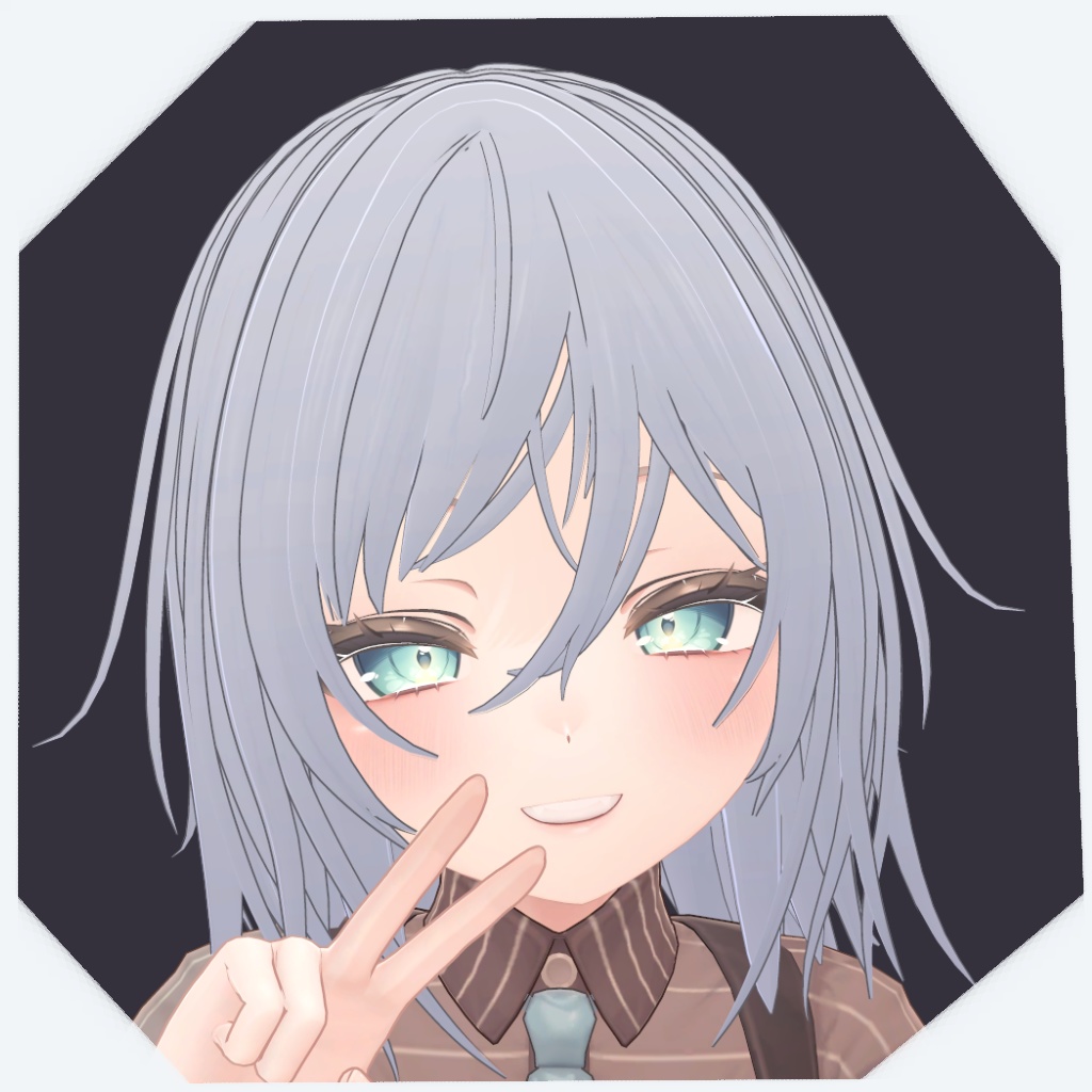 【VRChat向け】オリジナル3Dモデル「MediumShortHair」