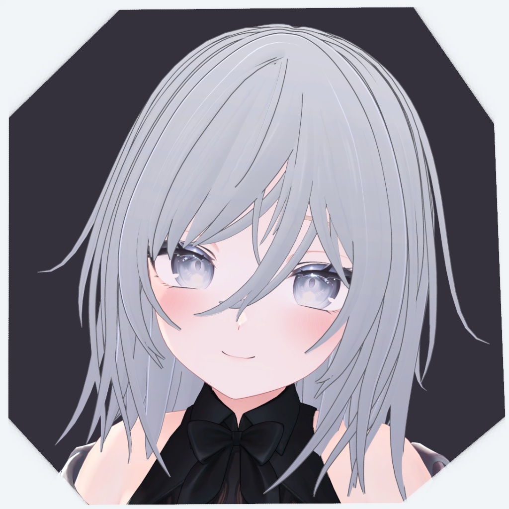 【VRChat向け】オリジナル3Dモデル「MediumShortHair」