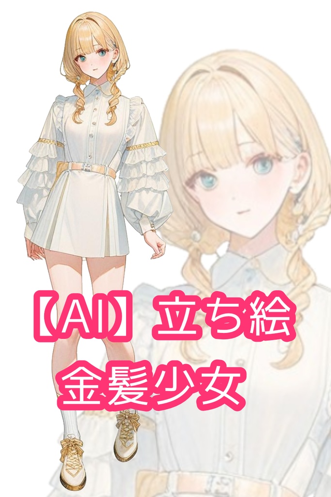 全身立ち絵　金髪少女
