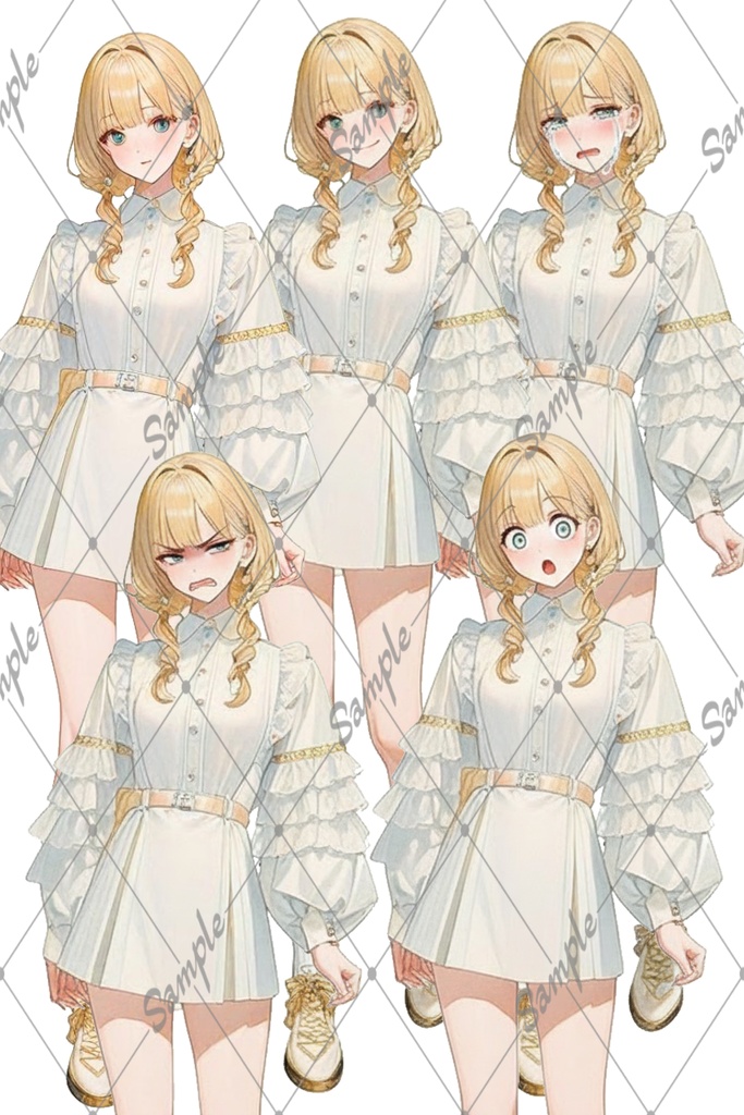 全身立ち絵 金髪少女