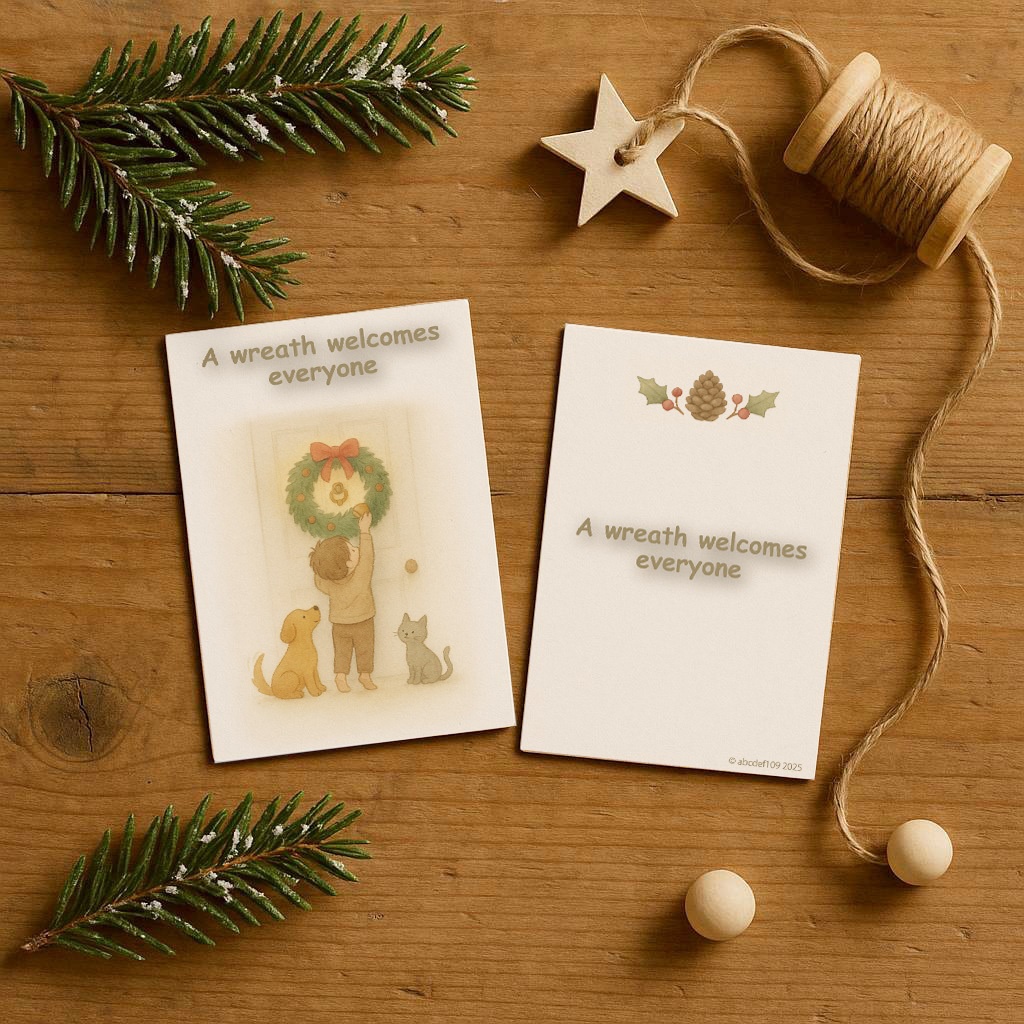 英語カルタ｜クリスマス｜北欧｜印刷用PDFデータ10枚