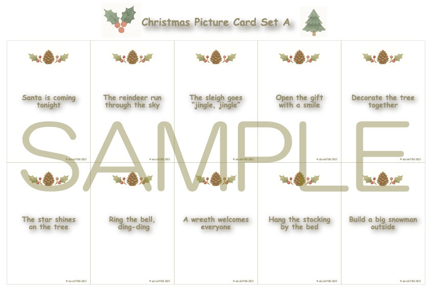 英語カルタ|クリスマス|北欧|印刷用PDFデータ10枚