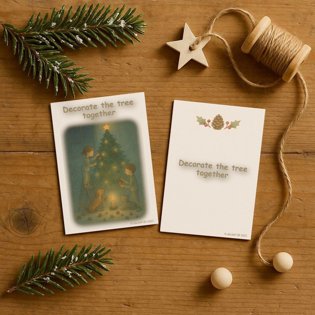 英語カルタ｜クリスマス｜北欧｜印刷用PDFデータ10枚