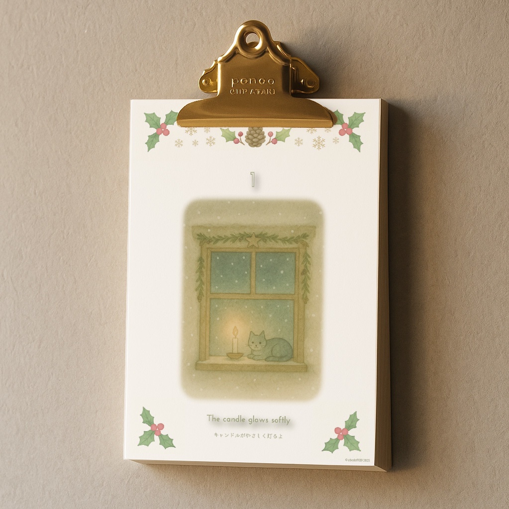 静かな冬を楽しむ 25日間のクリスマス日めくりカレンダー