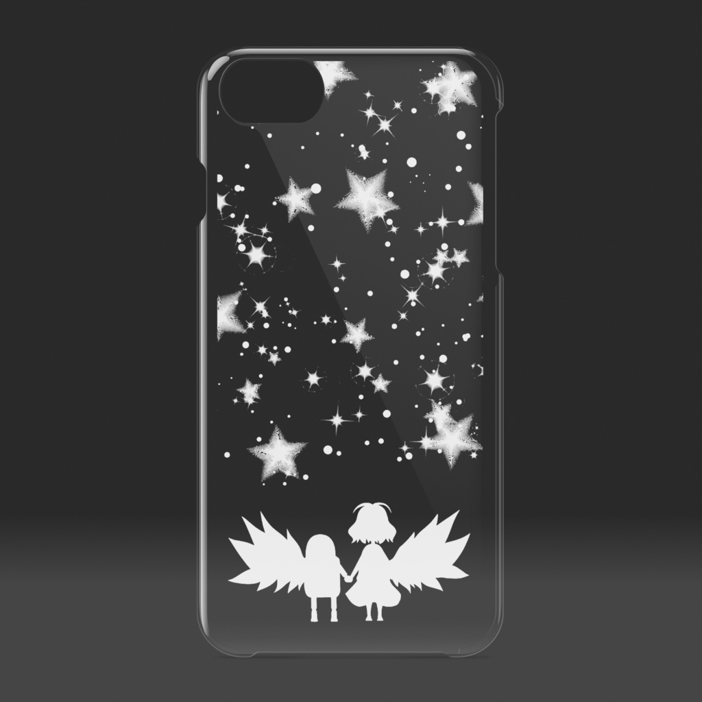 人形と少女のiPhoneケース(クリア)