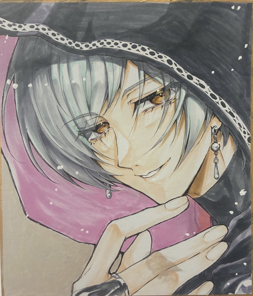 手描き色紙（中）