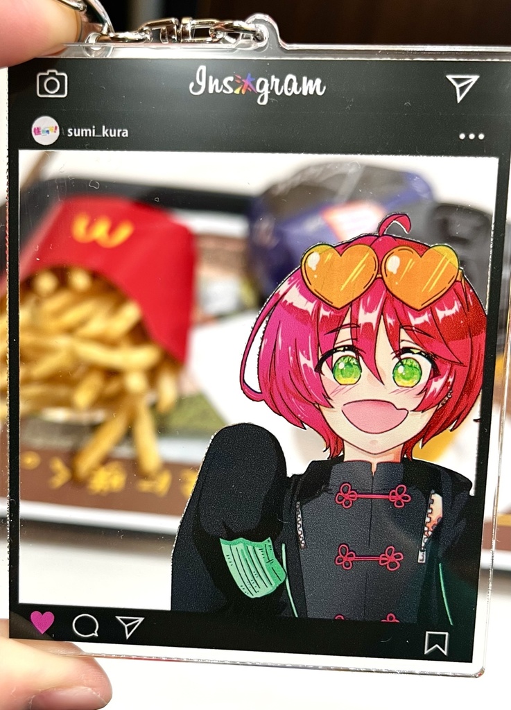 【各メンバー】イン●タ風フレームアクリルキーホルダー(コーティング) - 100 x 100 (mm)