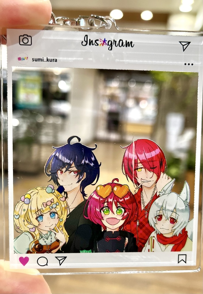 【集合】イン●タ風フレームアクリルキーホルダー(コーティング) - 100 x 100 (mm)