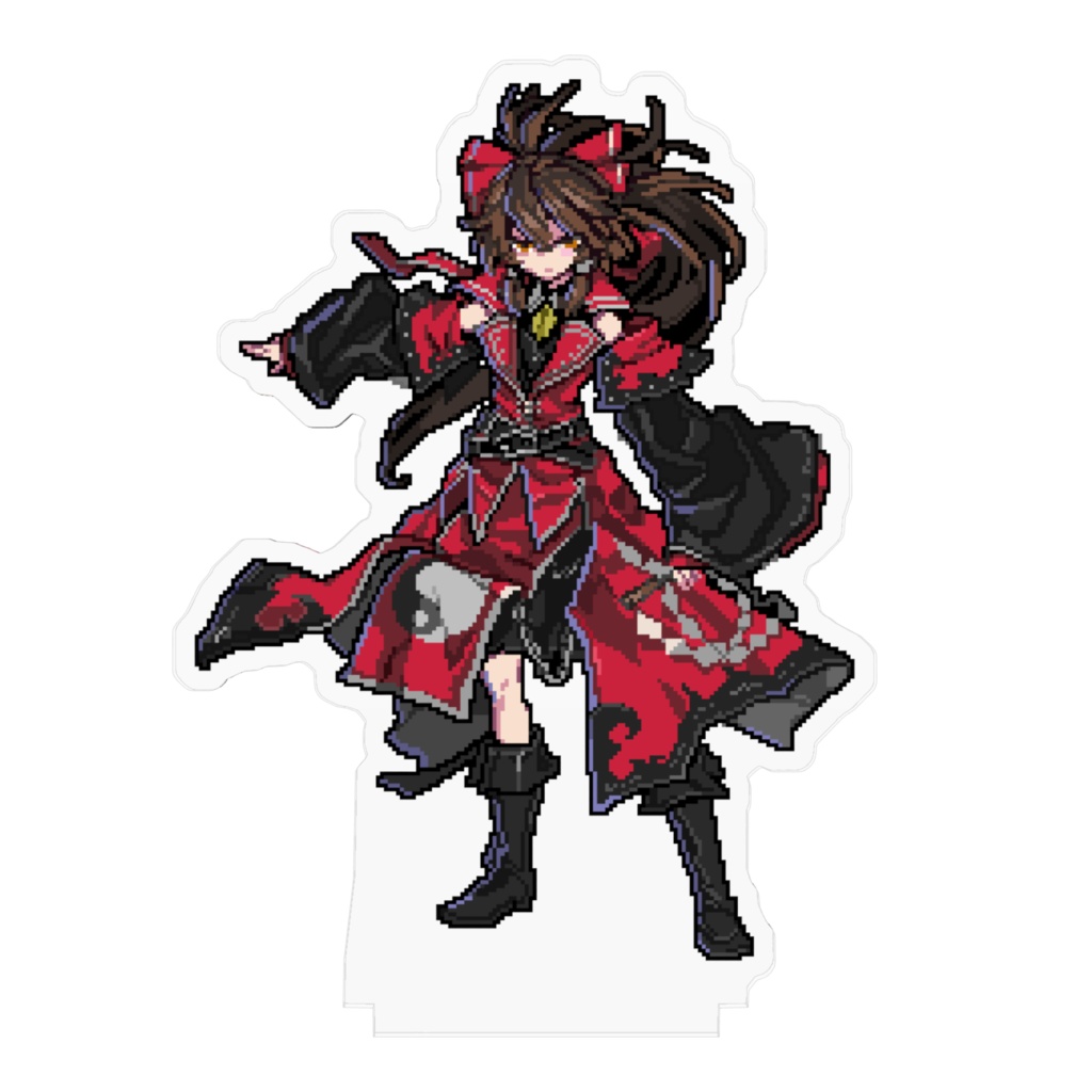 紅魔城レミリア版 博麗霊夢 ピクセルアートアクリルフィギュア(PIXIV FACTORY)