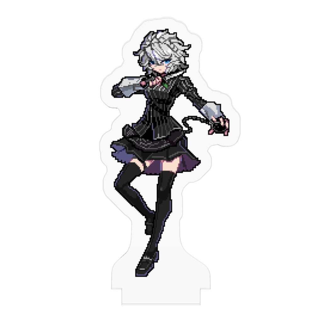 紅魔城レミリア版 十六夜咲夜 ピクセルアートアクリルフィギュア(PIXIV FACTORY)