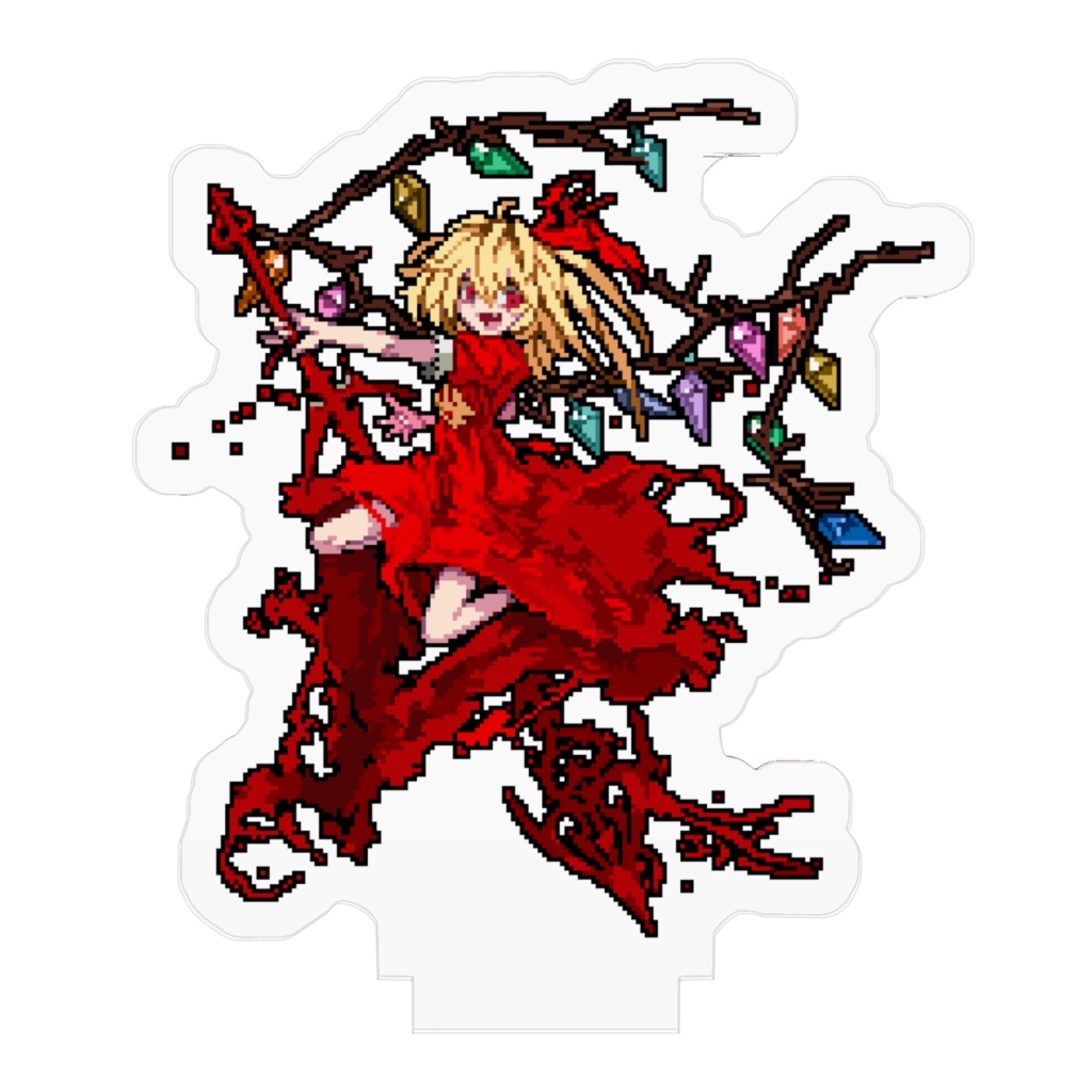 紅魔城レミリア版 フランドール・スカーレット ピクセルアートアクリルフィギュア(PIXIV FACTORY)