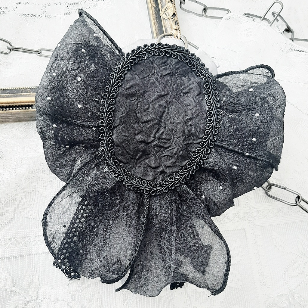 リボンロゼット‐ Black ‐