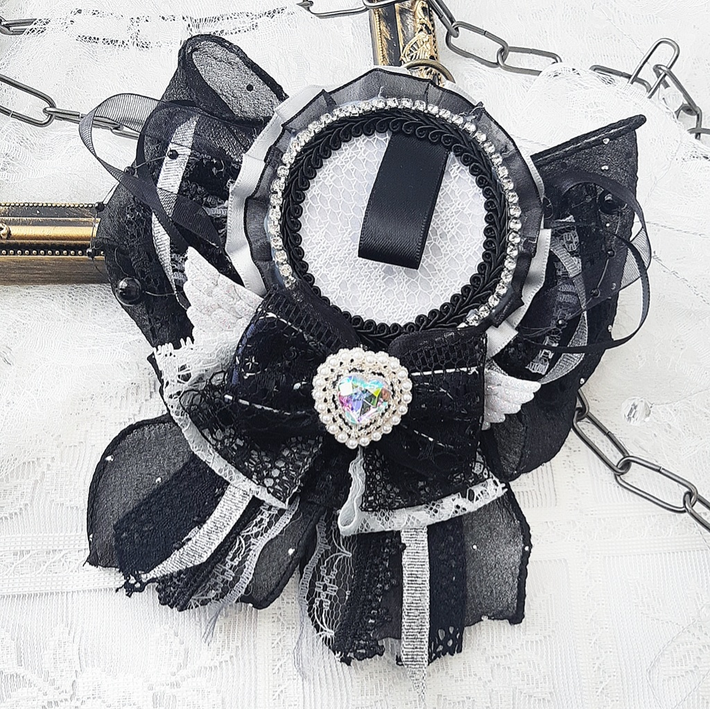 リボンロゼット‐ Black ‐